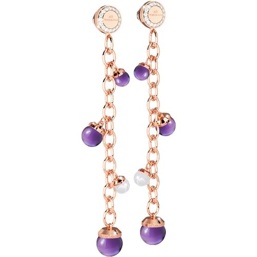 Earrings Rebecca Woman Hollywood Stone in Bronze Quarzo idrotermale BHSORA56 - BHSORA56